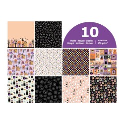 Assortiment de 10 papiers décorés 30x30 cm Artemio - Halloween