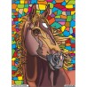 Tableau velours à colorier Portrait de Cheval