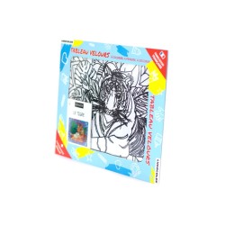 Tableau velours à colorier Le Tigre
