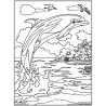 Tableau velours à colorier Le Dauphin