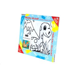 Tableau velours à colorier Petit Diplodocus