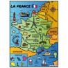 Tableau velours à colorier La Carte de France