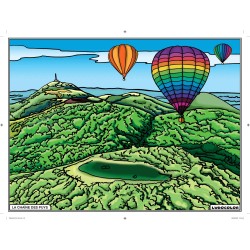Tableau velours à colorier La Chaïne des Puys