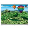 Tableau velours à colorier La Chaïne des Puys