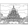 Tableau velours à colorier Le Sacré Coeur