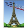 Tableau velours à colorier La Tour Eiffel