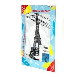Tableau velours à colorier La Tour Eiffel