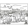Tableau velours à colorier La Camargue