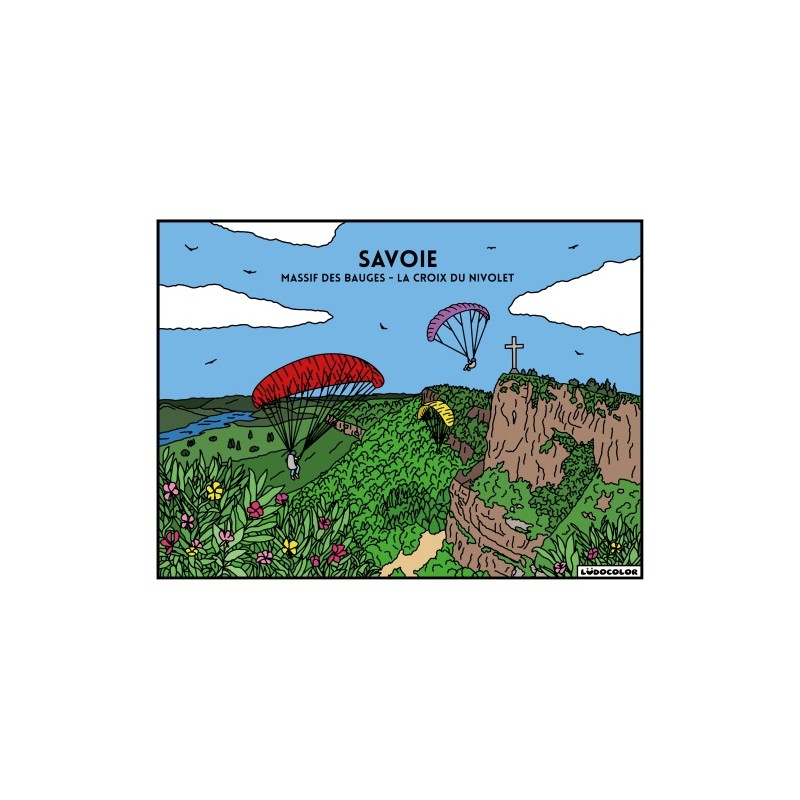 Tableau velours à colorier Chambéry - Le Nivolet