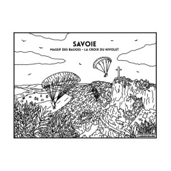 Tableau velours à colorier Chambéry - Le Nivolet