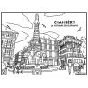 Tableau velours à colorier Chambéry - Les Eléphants