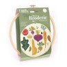 Kit DIY Broderie partielle - Potager ø20cm