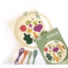 Kit DIY Broderie partielle - Potager ø20cm
