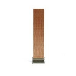 Mèches à bougie en pin 20x130mm avec socle en métal x 10pcs