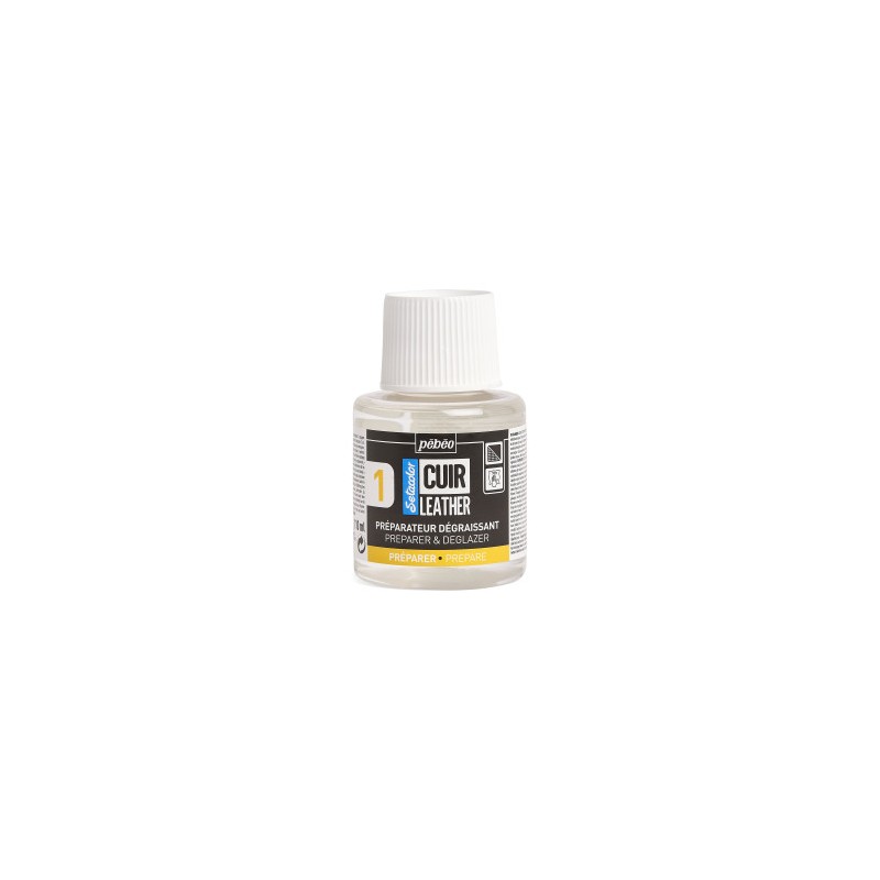 Préparateur dégraissant pour cuir Sétacolor, pot de 110ml