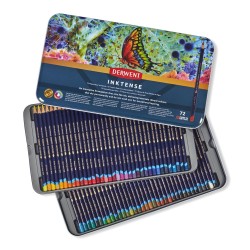 Boite métal de crayons Inktense Derwent