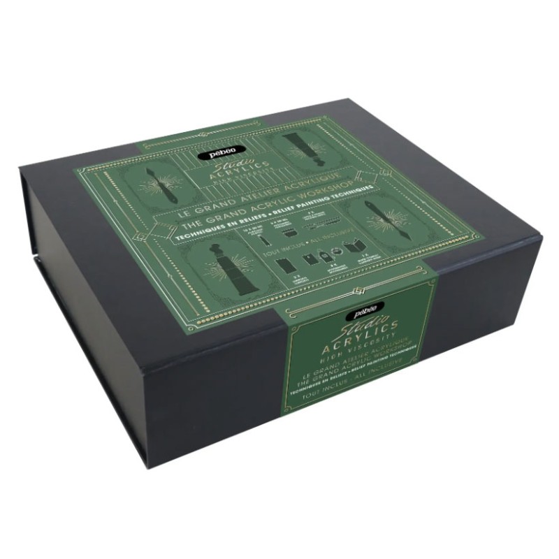 Coffret complet Studio XL Acrylique - Techniques en relief