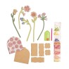 Kit créatif Diamond painting - Vase et fleurs à strasser Rouge