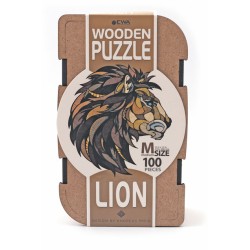 Puzzle en bois EWA 100pcs 28x31cm - Lion