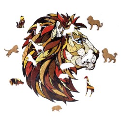 Puzzle en bois EWA 100pcs 28x31cm - Lion