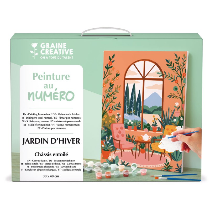 Peinture par numéro 30x40cm - Jardin d'hiver