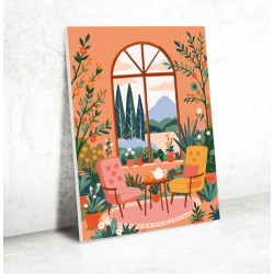 Peinture par numéro 30x40cm - Jardin d'hiver