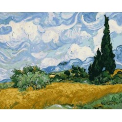 Peinture par numéros Van Gogh - Ciel sur toilé roulée 40x50 cm