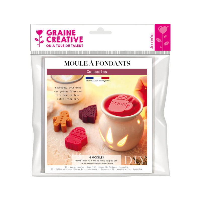 Moule fondants à bougie thermoforme - 4 modèles Cocooning