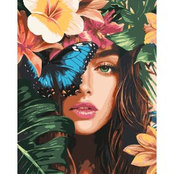 Peinture par numéros Beauté tropicale sur châssis 40x50 cm