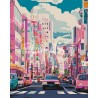 Peinture par numéros Rue animée du Japon sur châssis 40x50 cm