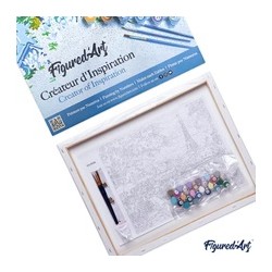 Peinture par numéros Floraison rose tropicale sur châssis 40x50 cm