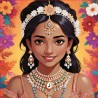Cartes à strasser x3pcs - Inde