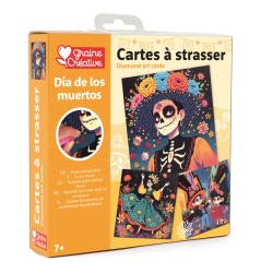 Cartes à strasser x3pcs - Dia de los muertos