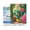 Peinture par numéros Jardin tropical intérieur sur châssis 40x50 cm