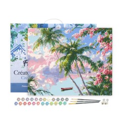 Peinture par numéros Lagon de rêve tropical sur châssis 40x50cm
