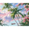 Peinture par numéros Lagon de rêve tropical sur châssis 40x50cm