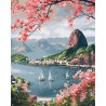 Peinture par numéros Port de Rio de Janeiro sur châssis 40x50cm