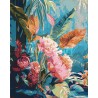Peinture par numéros Fleurs de la jungle sur châssis 40x50cm