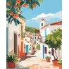 Peinture par numéros Ruelle méditerranéenne sur châssis 40x50cm