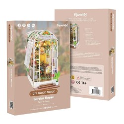 Kit maquette Book Nook en bois - Serre et fleurs