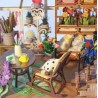 Kit maquette Book Nook en bois - Serre et fleurs