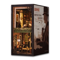 Kit maquette Book Nook en bois - Agence de détectives Rose