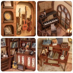 Kit maquette Book Nook en bois - Le rythme secret
