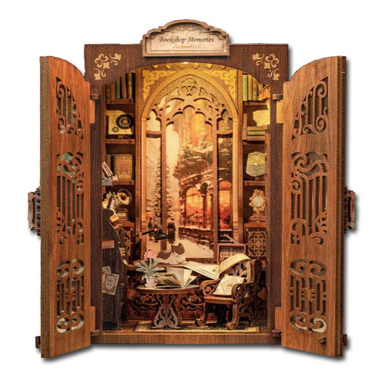 Kit maquette Book Nook en bois - Souvenirs de la librairie