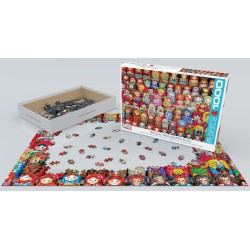 Puzzle 1000 pièces - Poupées russes Matriochkas
