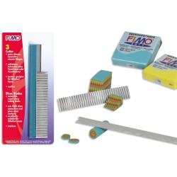 Cutter pour pâte Fimo, 3 lames assorties