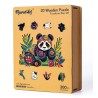 Puzzle en bois 2D x200pcs - Panda floral