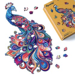 Puzzle en bois 2D x200pcs - Paon