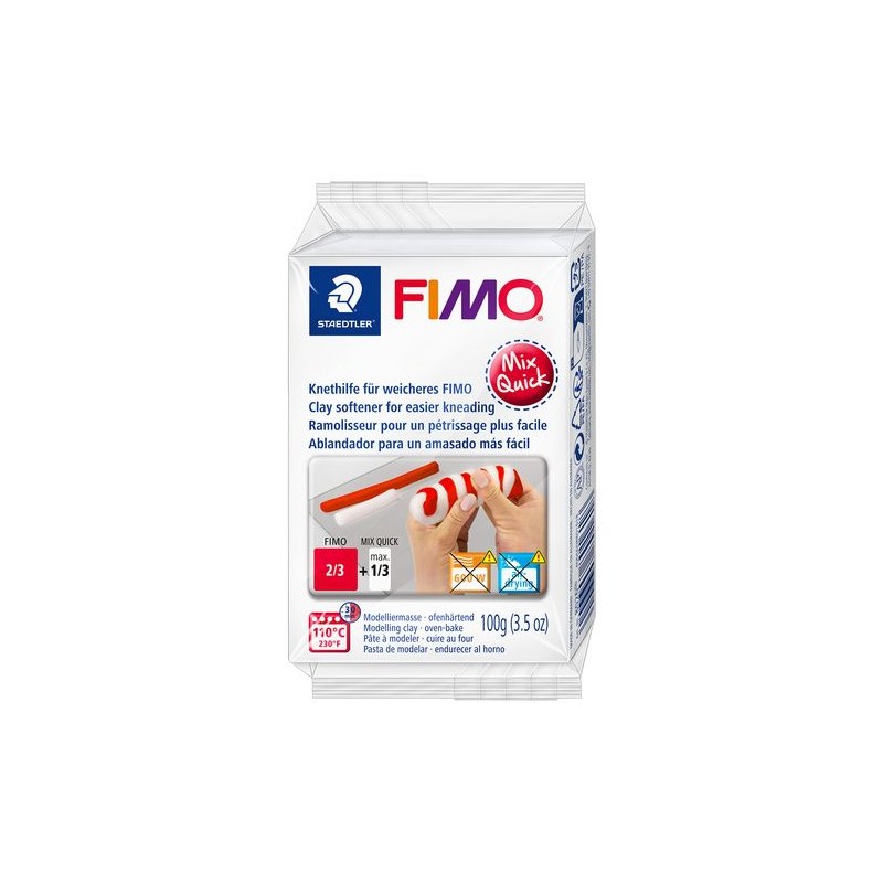 Ramollisseur pâte Fimo Mix Quick, pain de 100gr