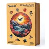 Puzzle en bois 2D x200pcs - Scène de Montagne au coucher du soleil